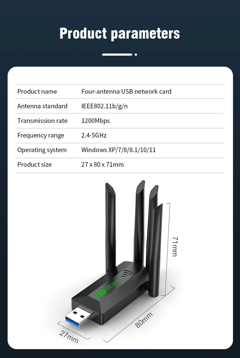 1200Mbps WiFi Adapter