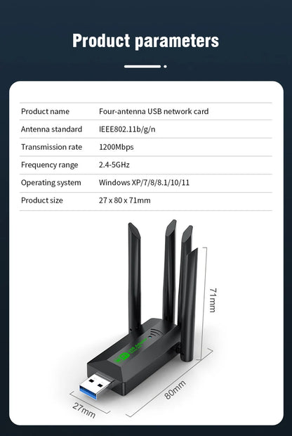 1200Mbps WiFi Adapter